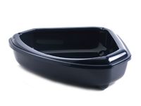 Туалет-лоток угловой с бортами corner+rim, 55х45х13, королевский синий
