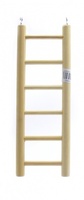 Деревянная лесенка для птиц 6 ступеней 8.5*24 см, Ladder wood 6 rungs 8.5x24 cm