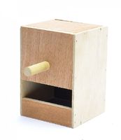 Деревянное гнездо для волнистых попугайчиков 12.5*12*17 см, Wooden nest for budgies 12.5x12x17 cm