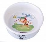 Миска керамическая для кошек, 150 мл, 12,5*12,5*4,5см (5637005)