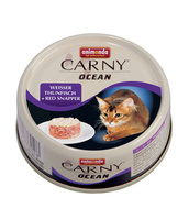 Консервы для кошек с белым тунцом и морским окунем, Carny Ocean