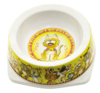 Миска коричневая для кошек, 150мл, 12,5*12,5*4,5см, пластик (5619004)